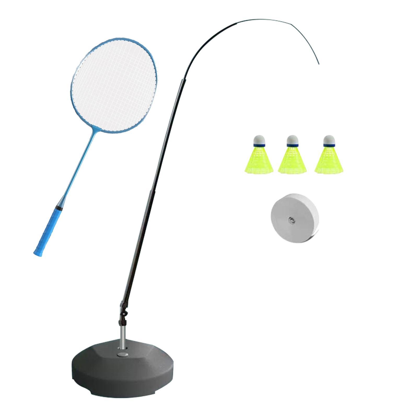 Portable Self Practice Trainer Aid Kids Adults Badminton Training Device
