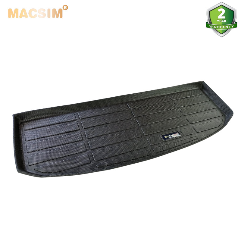 Thảm lót cốp xe ô tô Ford Everest 2022+ nhãn hiệu Macsim chất liệu TPE cao cấp màu đen