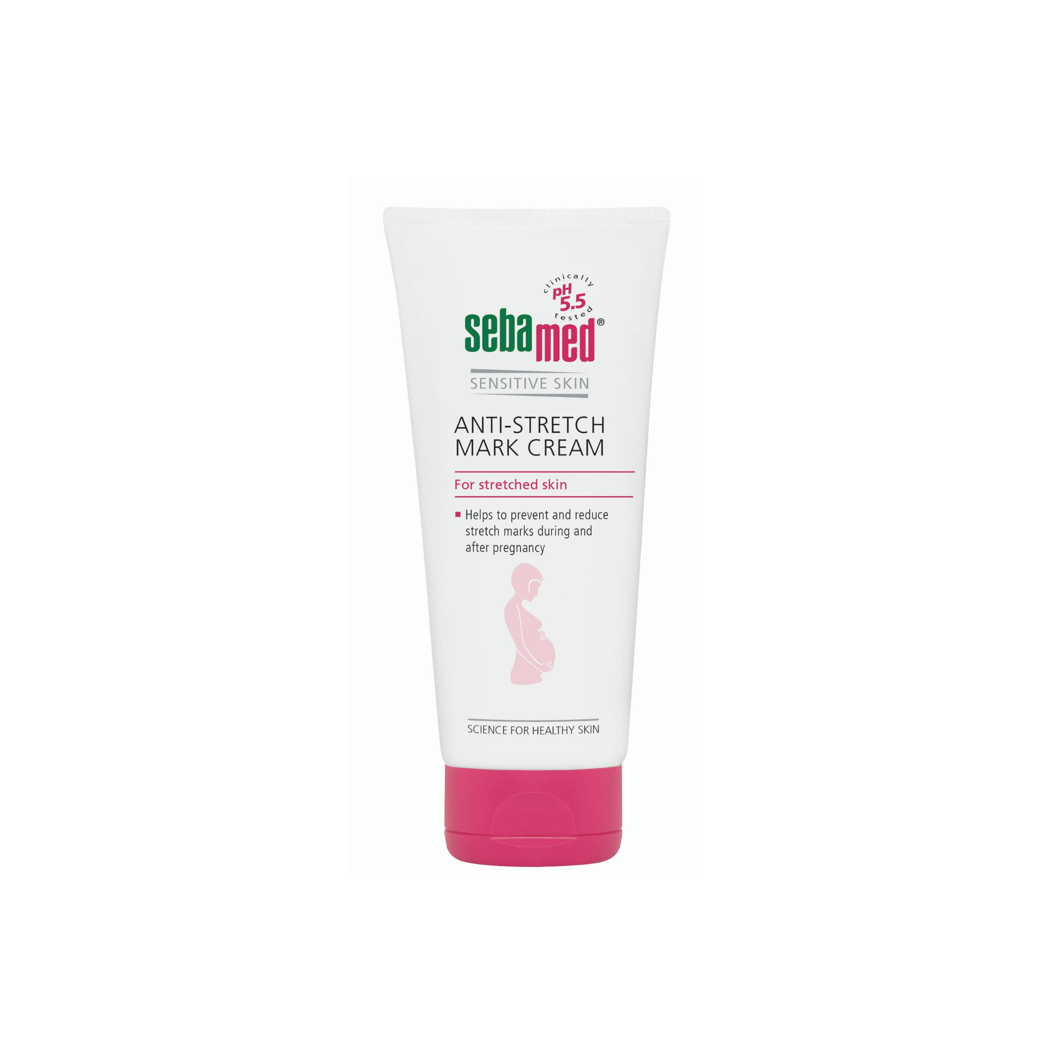 Kem ngăn ngừa và giảm vết rạn da Sebamed pH 5.5 Anti-Stretch Mark Cream 200ml (Nhập khẩu)