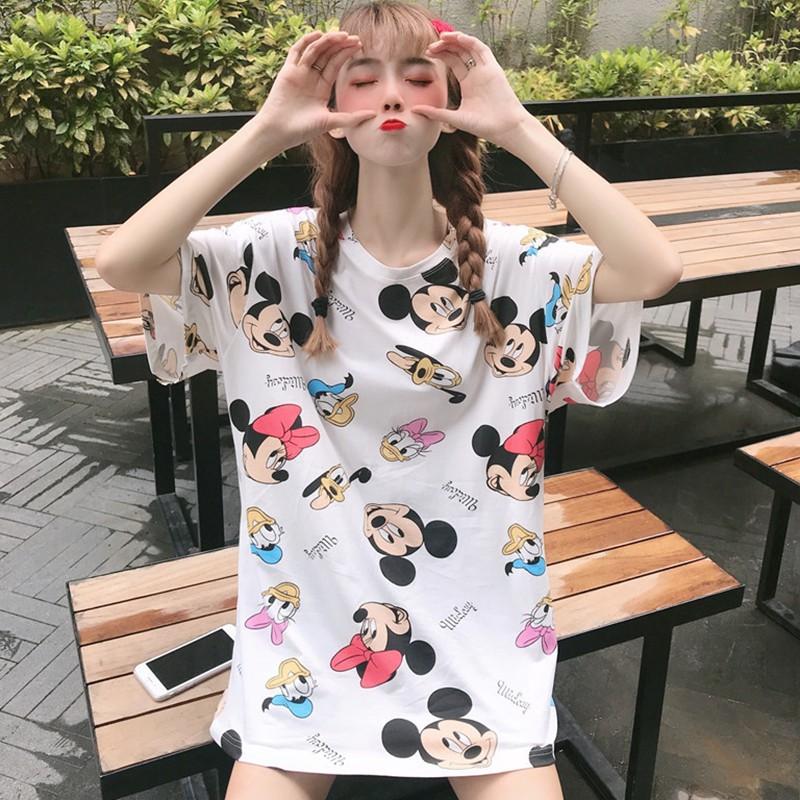 Áo Thun Nữ Ngắn Tay Cổ Tròn