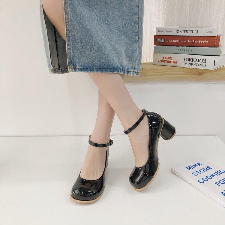 Giày Búp Bê Nữ Mũi Tròn Đế Dày Thời Trang Hàn Quốc Xinh Xắn