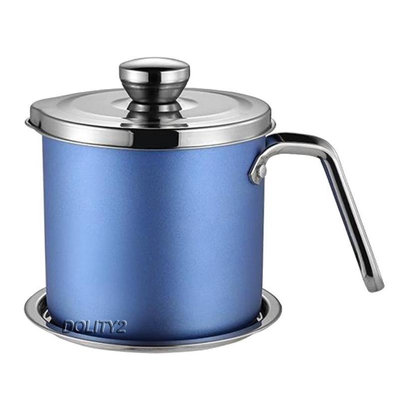 Bộ 2 Hộp Đựng Dầu Mỡ 1.6l / 2l Bằng Thép Không Gỉ Dung Tích 1.6l