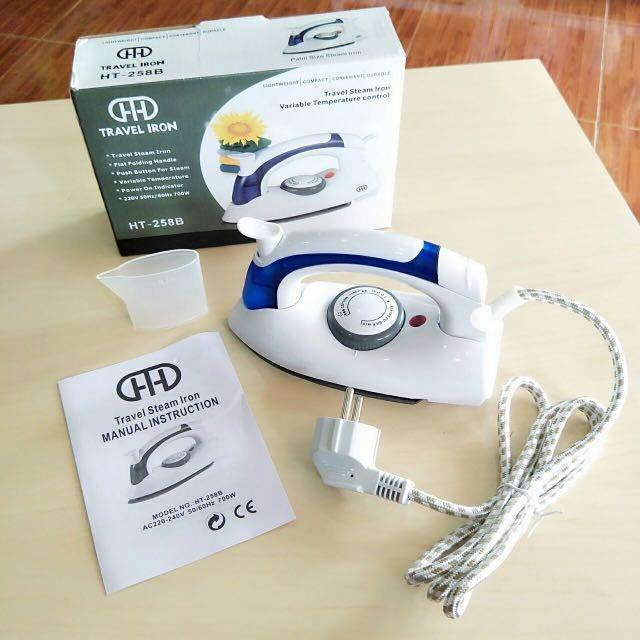 [] Bàn Ủi Hơi Nước Du Lịch Mini Hetian Travel Iron Gấp Gọn Có Thể Mang Đi Du Lịch.