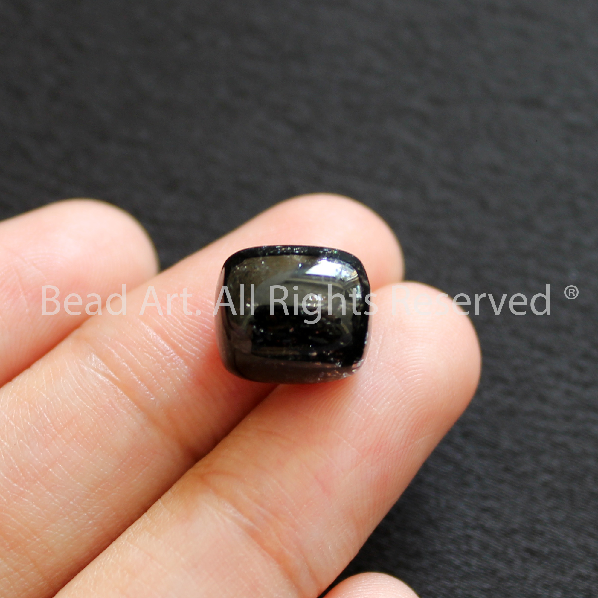 Dây Chuyền 10x8MM Đá Thạch Anh Tóc Đen, Black Rutilated Quartz Tự Nhiên Loại AAA Và Bạc 925, Thuỷ, Mộc, Vòng Cổ, Trang Sức Phong Thuỷ - Bead Art