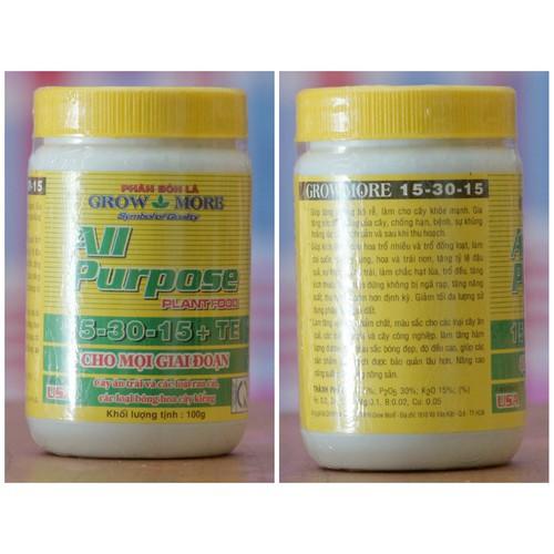 Phân bón lá NPK 15-30-15 kích ra hoa, cây khỏe mạnh hủ 100g