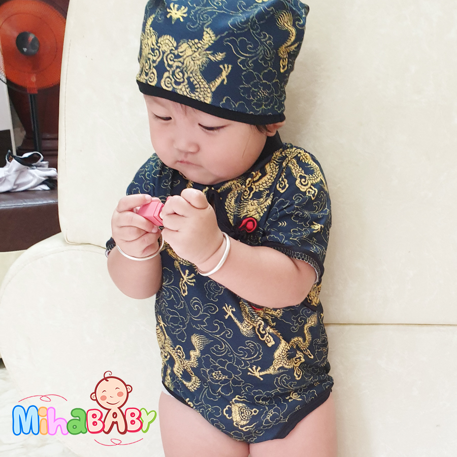 Bộ Bodysuit Tết cho bé hình Rồng Kèm Nón Và Vớ - Mihababy - TET_RONG