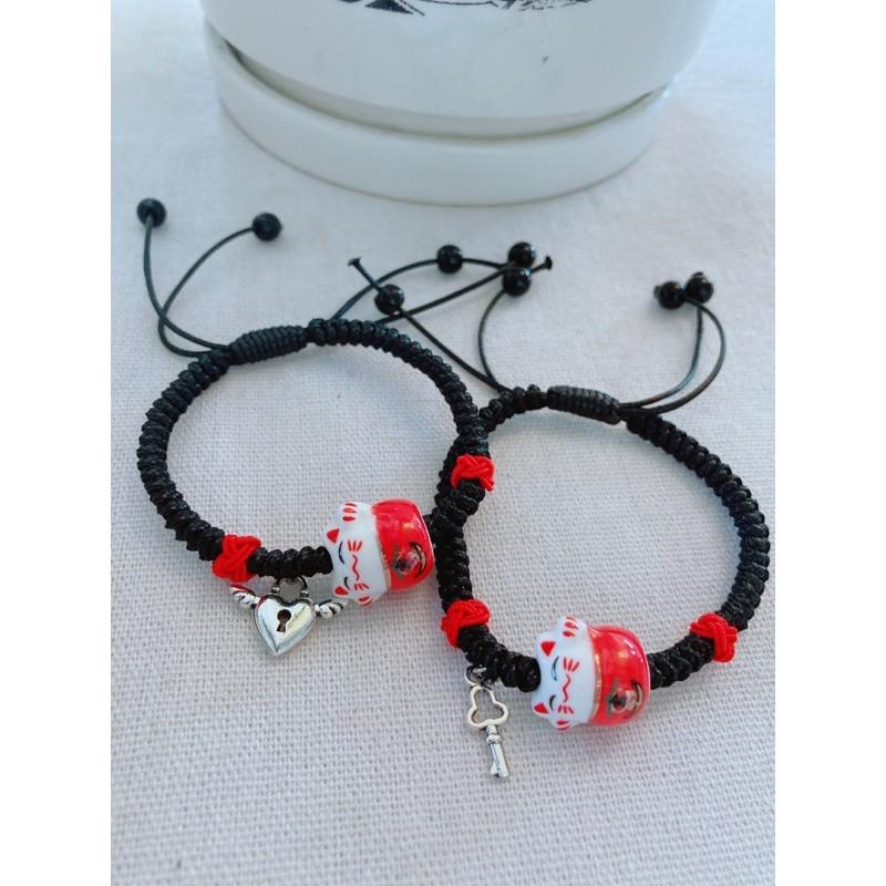 Vòng tay HandMade mèo sứ cặp đôi