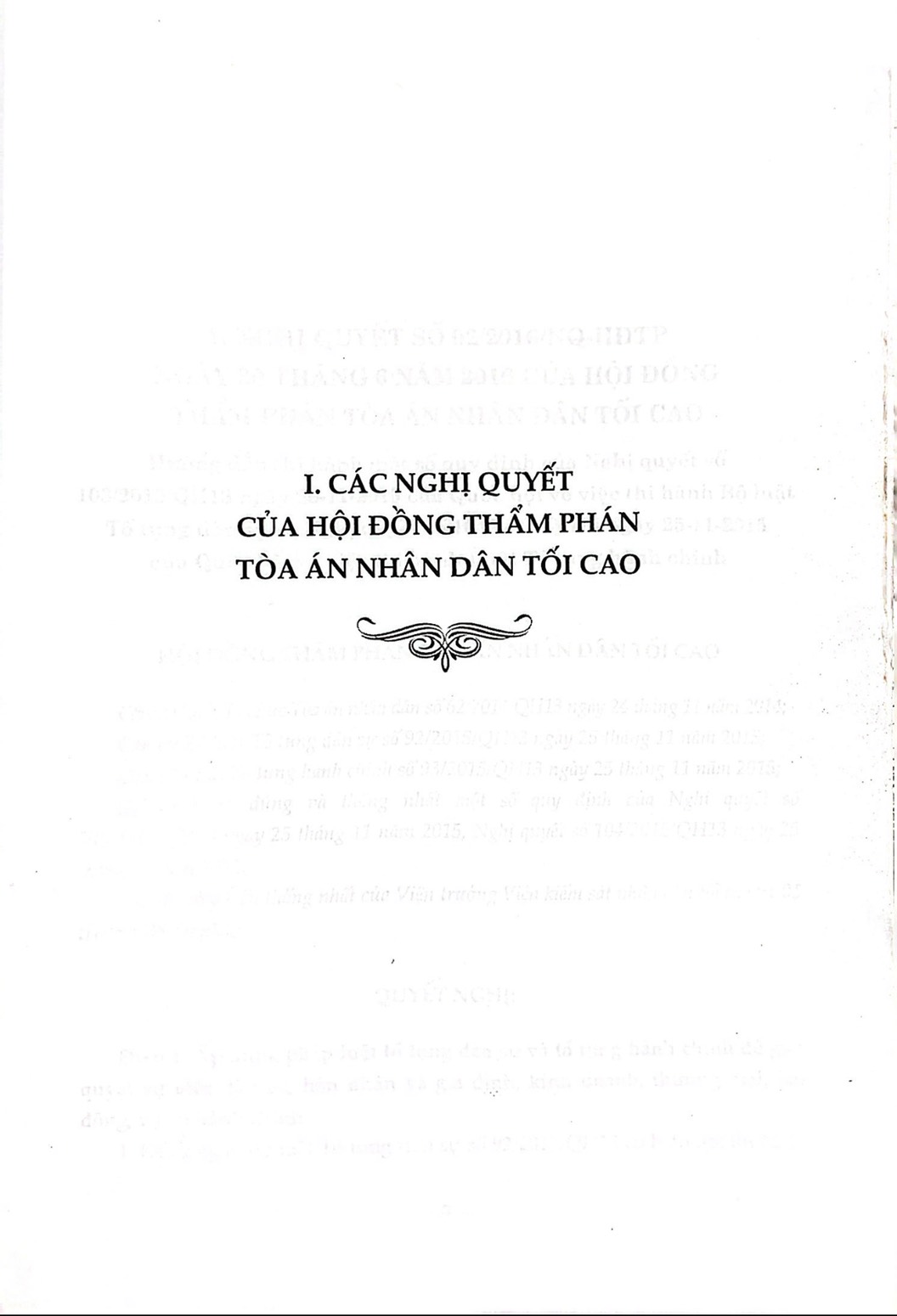 Các Nghị quyết của hội đồng thẩm phán tòa án nhân dân tối cao hướng dẫn thi hành bộ luật tố tụng dân sự hiện hành (năm 2015)