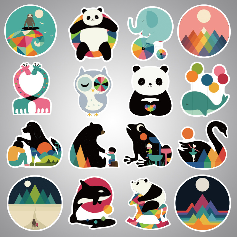 Sticker 100 miếng hình dán Sleepy Pet