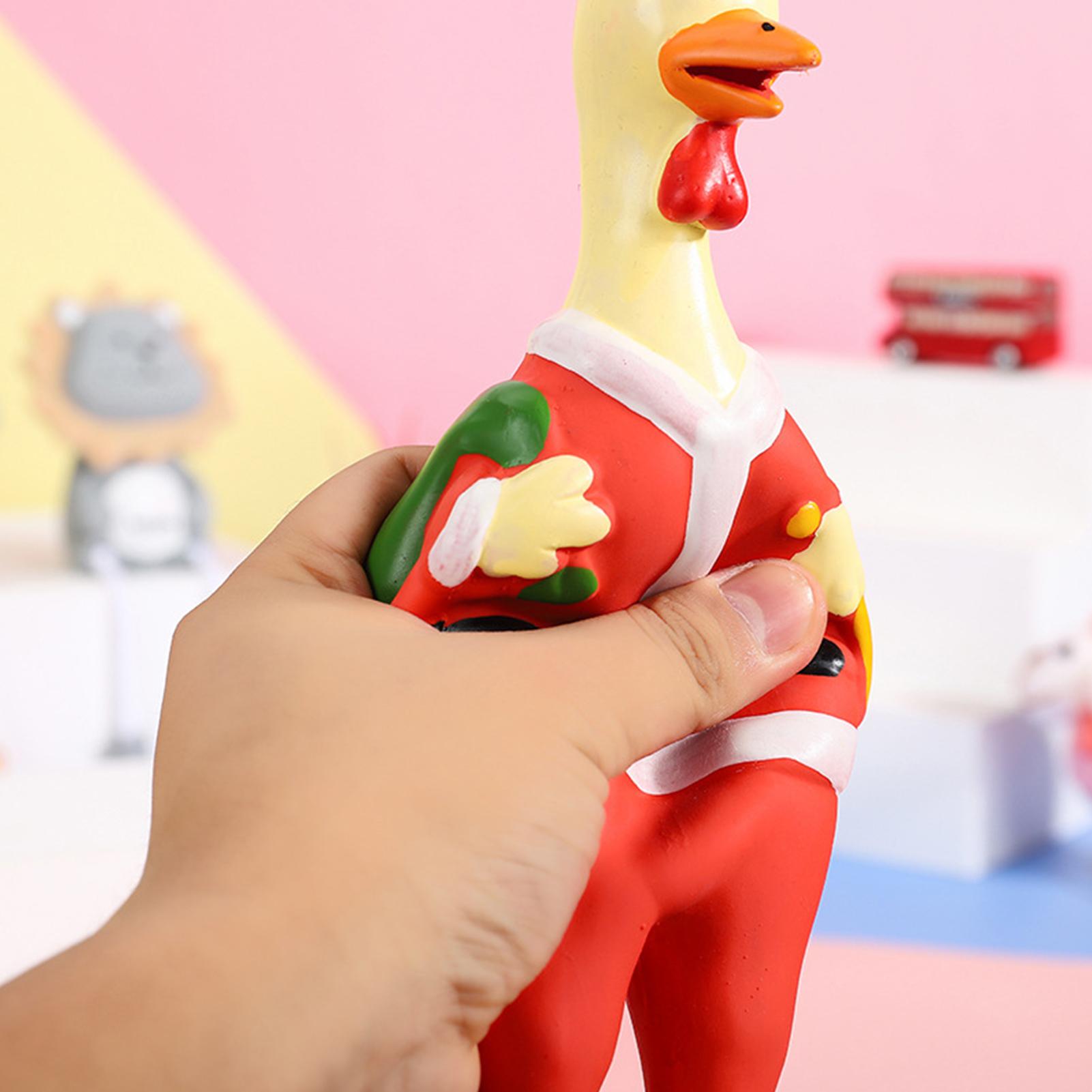Đồ chơi con gà la hét cho trẻ em và thú cưng phonh cách ông già Noel