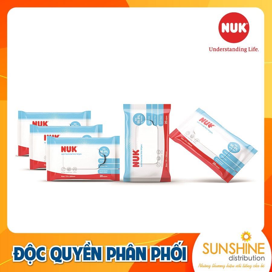 KHĂN ƯỚT DIỆT KHUẨN NUK KHÔNG CHỨA CỒN