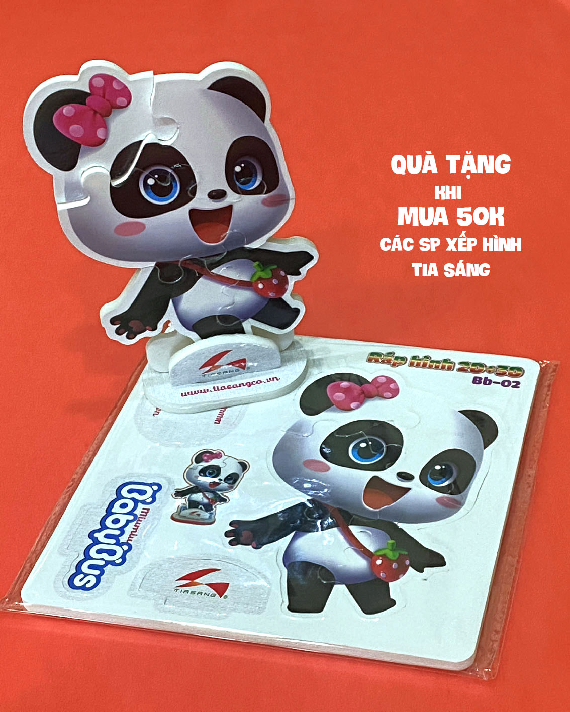 Quà tặng khuyến mãi Ráp hình 2D-3D Babybus khi mua sản phẩm đơn hàng trị giá 50k