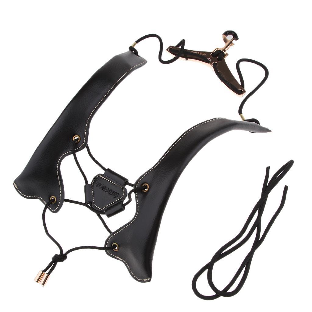 Leather Saxophone Neck Shoulder Strap Padded Belt Wind Instrument Accessory