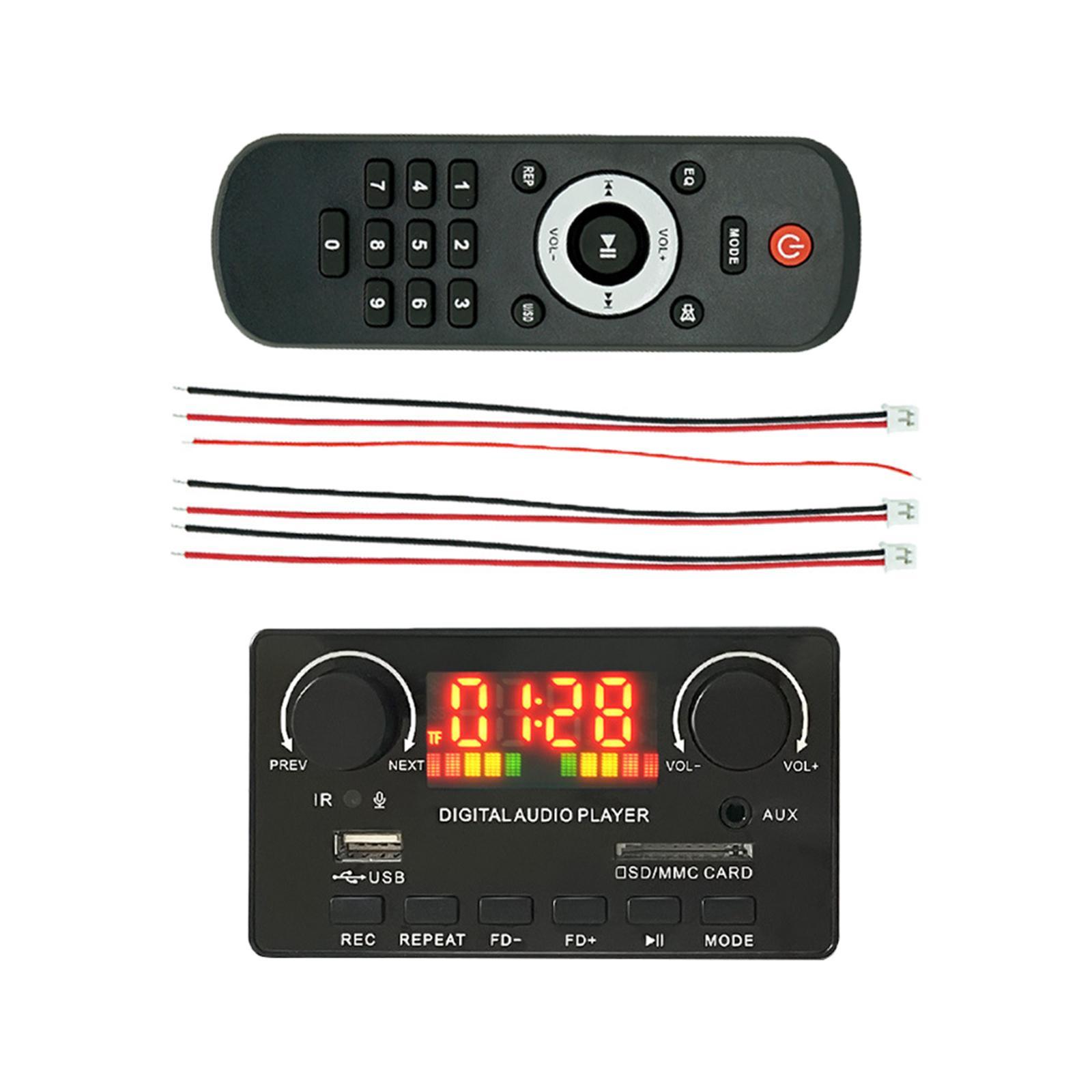 MP3 Board Audio Module, V5.0, Support Handsfree Recording, Jq-D125BT Lossless Audio Player MP3 WMA WAV Ape 2x40W