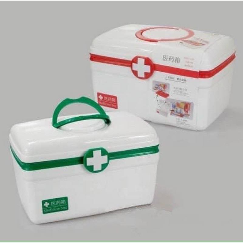 Hộp Đựng Thuốc Gia Đình, Tủ Thuốc Và Dụng Cụ Y Tế Mẫu Mới 26x19x17cm