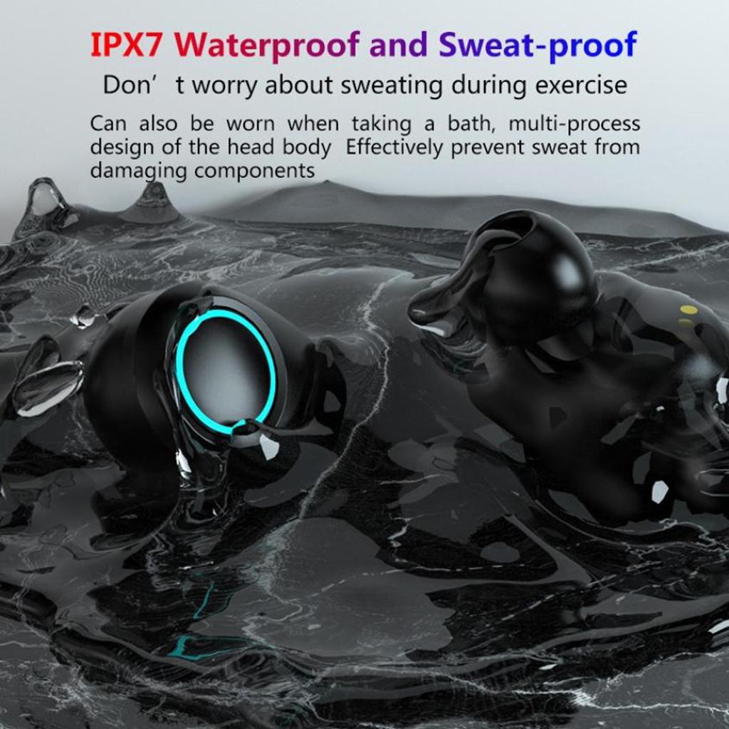 Bluetooth 5.1 Wireless Earbuds with Wireless Charging Case Waterproof TWS Stereo Headphones in Ear Built in Mic Headset Premium Sound with Deep Bass