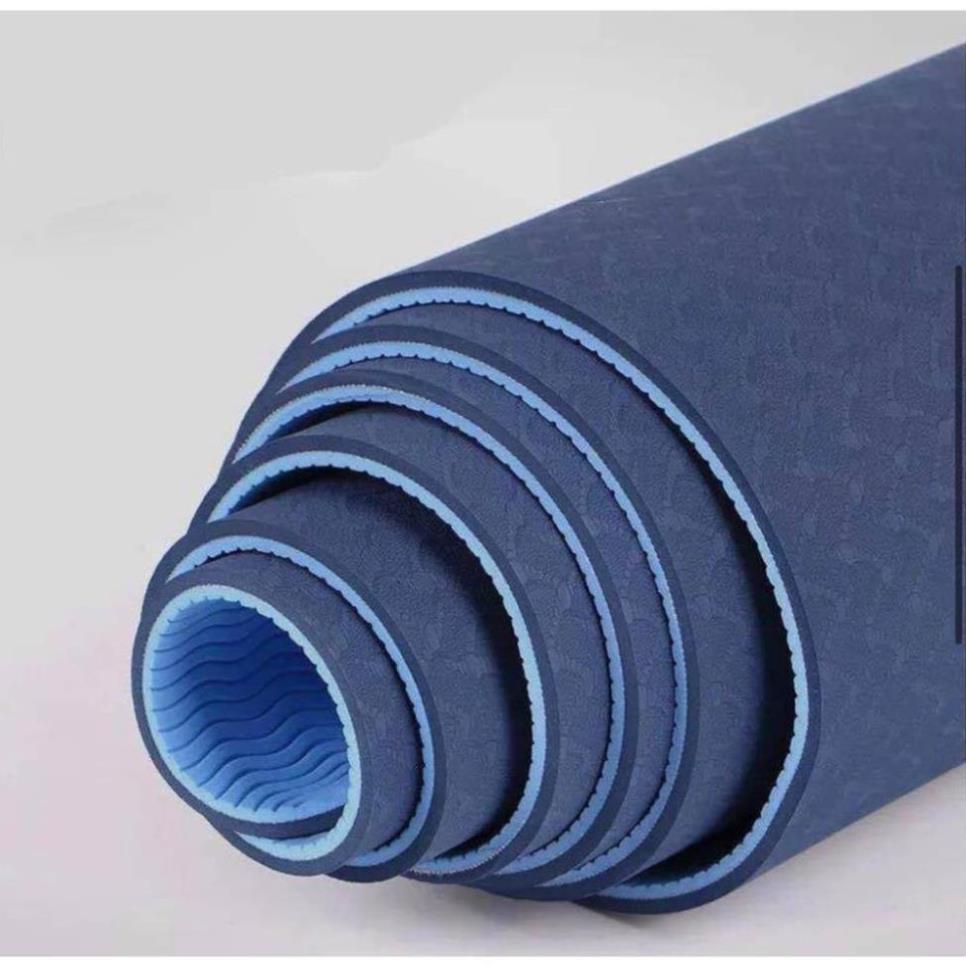 Thảm Tập YOGA Chống Trượt Loại Dày 6MM, Thảm Tập GYM Tại Nhà Tập Thể Dục Chất Liệu TPE 2 Lớp Chống Trơn Tuyệt Đối