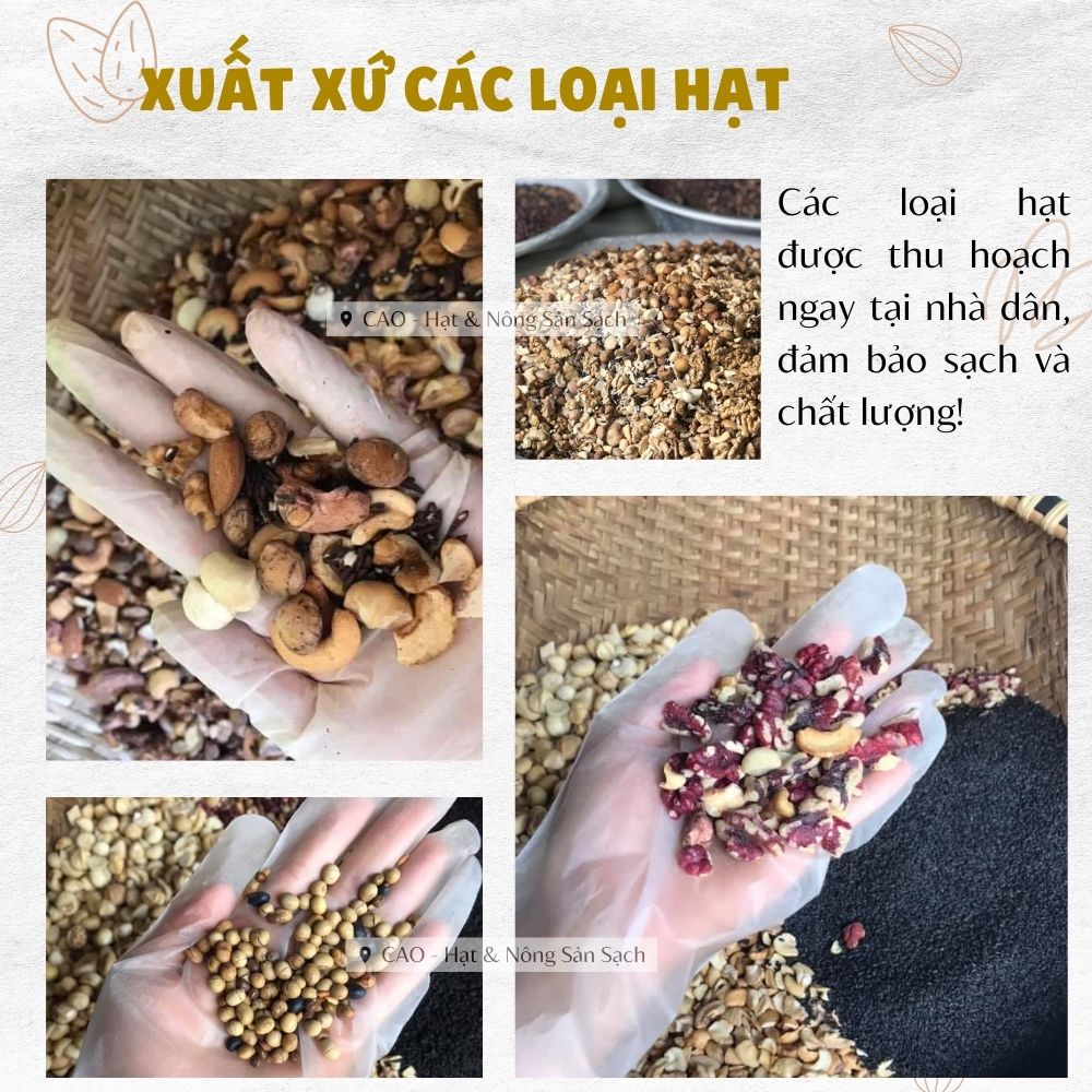 [500GR] Bột Ngũ Cốc CAO FOOD - Ngũ cốc dành cho người gầy, mẹ bầu, người cần dinh dưỡng - Ngũ cốc siêu hạt siêu thơm ngon