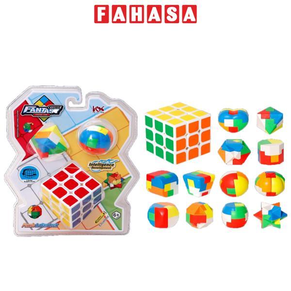 Bộ 3 Đồ Chơi Rubik 3x3x3 Kèm Hình Khối Đặc Biệt - Fantasy Cube KX733