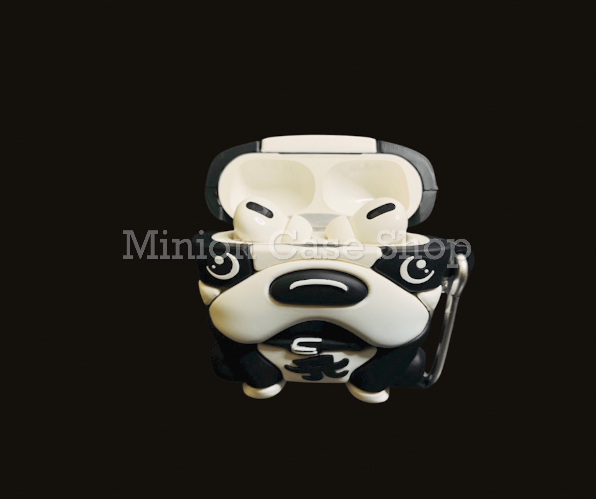 Bao Case Ốp dành cho Airpod 1/2/pro bulldog pháp bò sữa silicon 3d cao cấp