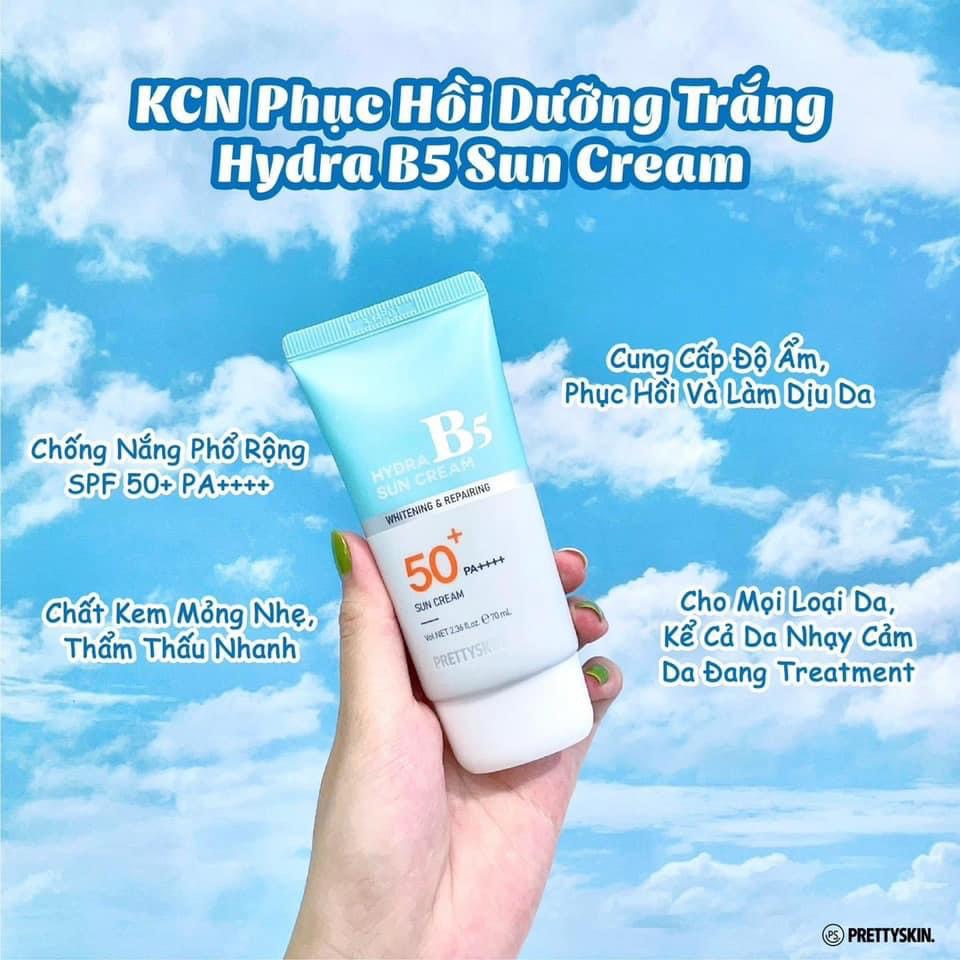 Kem Chống Nắng Bảo Vệ Phục Hồi Dưỡng Trắng B5 PRETY SKIN Hàn Quốc Hydra B5 Sun Cream 70ML