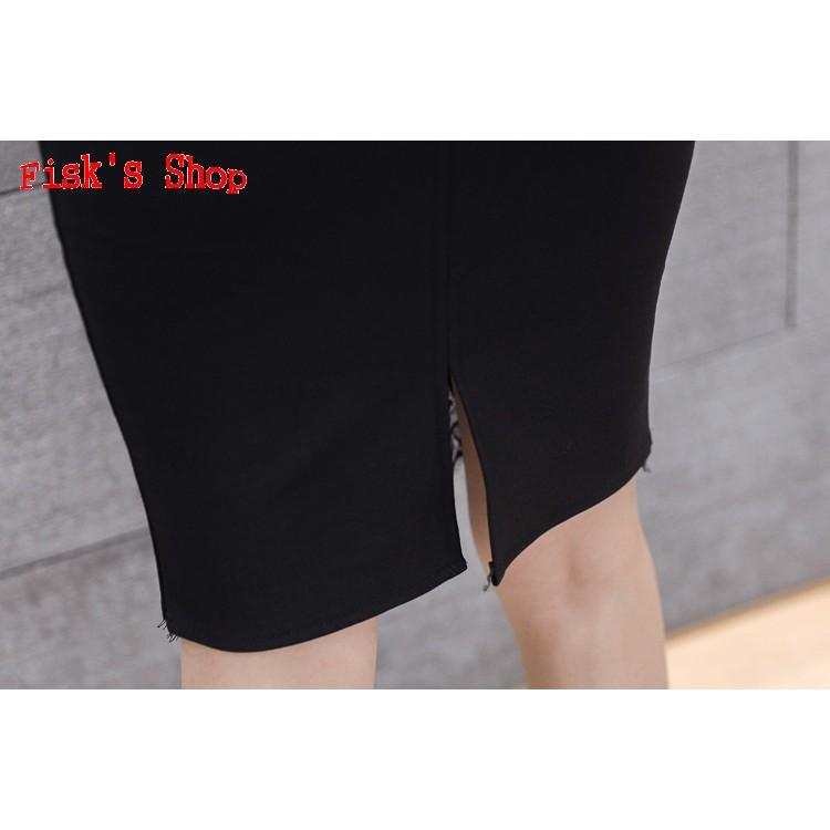Chân váy ren sẻ vạt trước