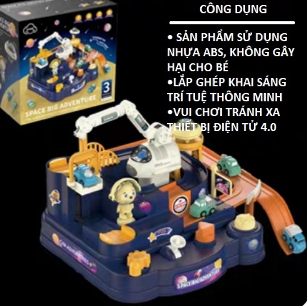 Đồ chơi lắp ráp đường đua vũ trụ, Bộ đồ chơi phiêu lưu lắp ghép dành cho bé trai và bé gái