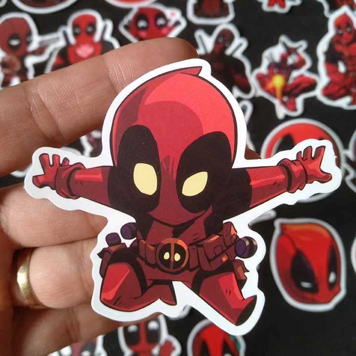 Bộ Sticker dán cao cấp chủ đề DEADPOOL - Dùng dán Xe, dán mũ bảo hiểm, dán Laptop