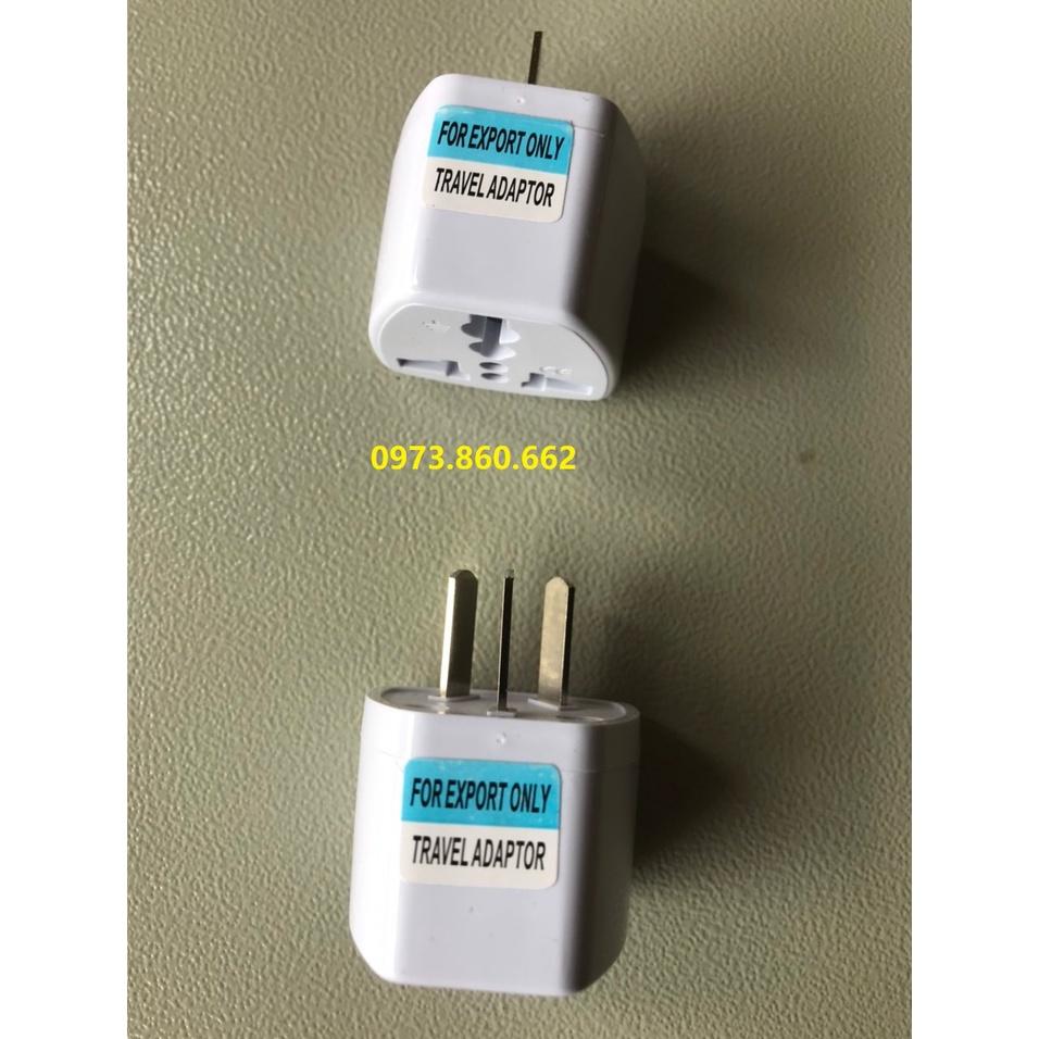 Ổ cắm chuyển đổi phích cắm từ 3 chân dẹp sang 3 chân lỗ tiêu chuẩn US UK thông dụng