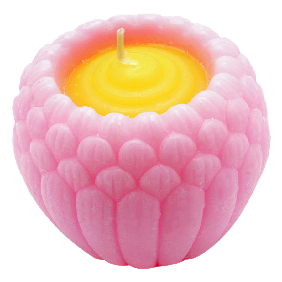 Nến Hoa Sen Nhật Quang Minh Candle Ftramart NQM9907 (9 x 9 x 7 cm) - Hồng