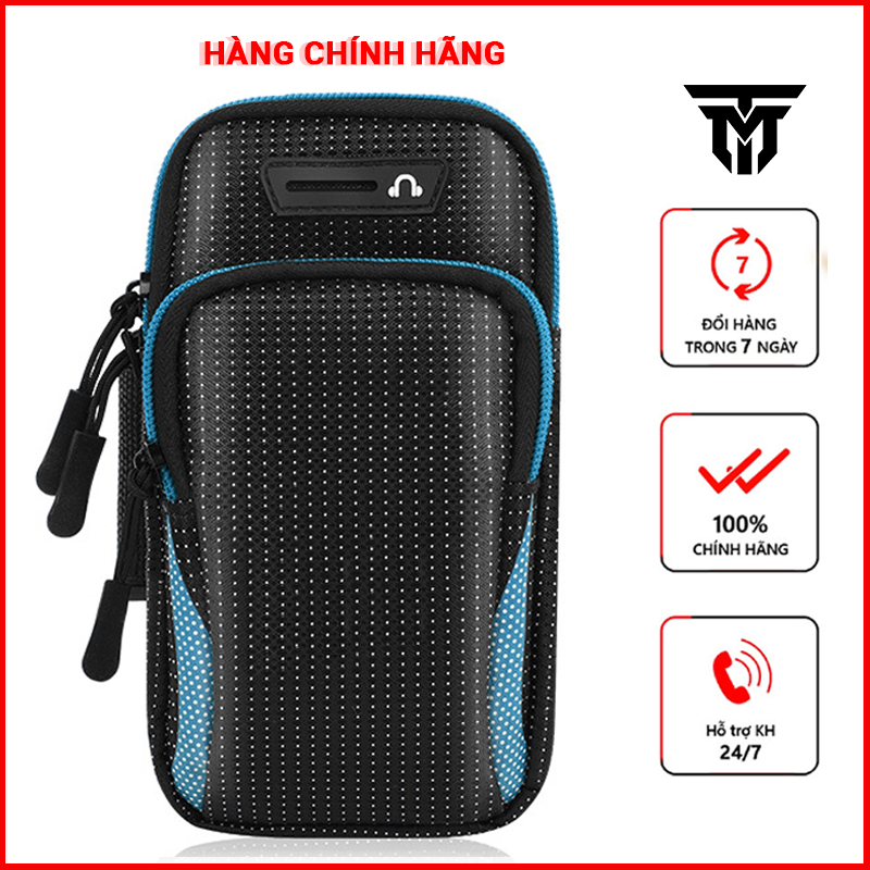 Đai Đeo Tay Chạy Bộ, Bao, Túi Đựng Điện Thoại Tới 6.5 Inch Cao Cấp Teement, Chạy Bộ, Tập Thể Dục, Thể Thao, Chống Thấm Nước , Ngăn Chặn Mồ Hôi Hiệu Quả, Có Jack Cắm Tay Nghe – Hàng Chính Hãng – Xanh dương