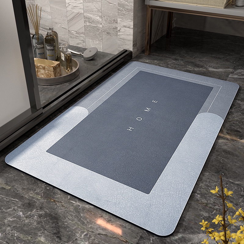 Thảm lau chân Silicon lót cửa chùi chân Siêu thấm hút, chống trượt cho phòng tắm Màu sắc ngẫu nhiên