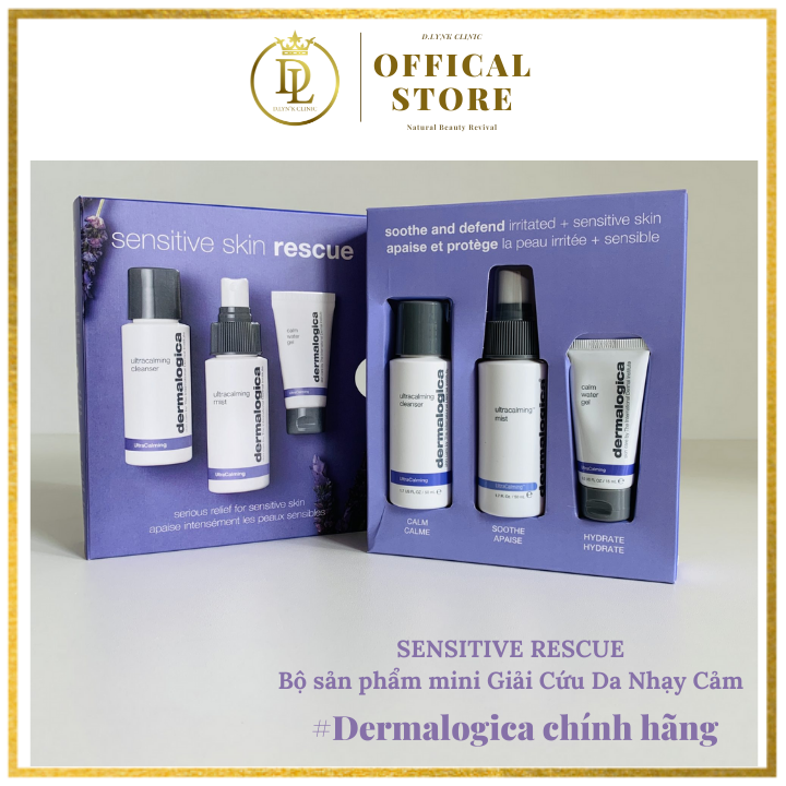 Bộ ba sản phẩm dành cho da nhạy cảm Dermalogica Sensitive Skin Rescue Kit