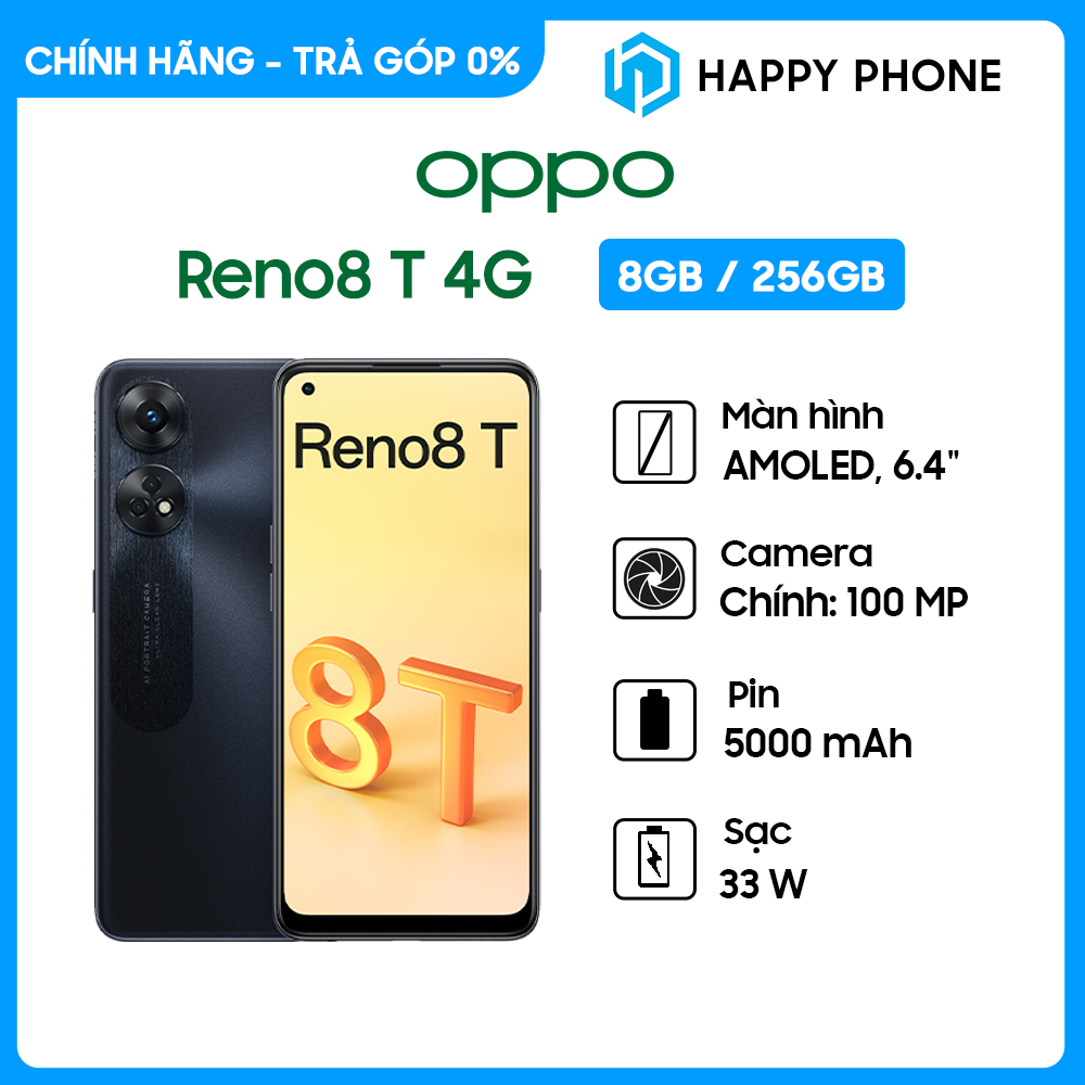 Điện thoại OPPO Reno8 T 4G (8GB/256GB) - Hàng Chính Hãng