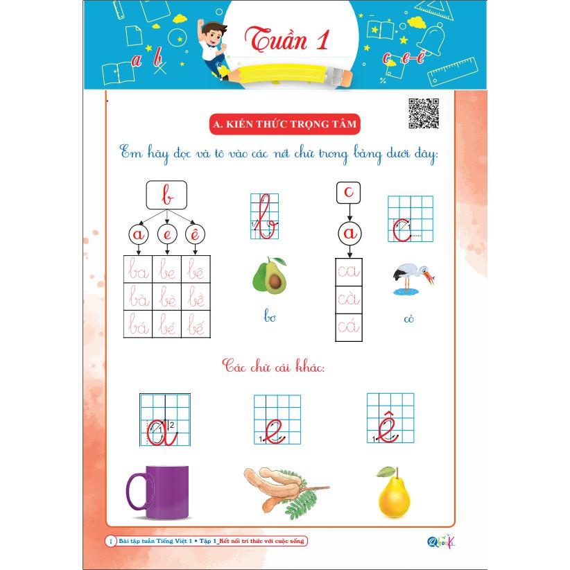 Sách - Combo Bài Tập Tuần và Đề Kiểm Tra 1 - Toán và Tiếng Việt học kì 1 - Kết nối tri thức với cuộc sống