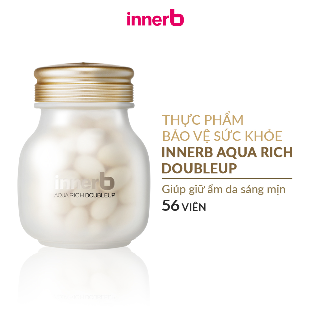 Bộ đôi thực phẩm bảo vệ sức khỏe InnerB Aqua Rich Doubleup (56 viên) & InnerB Snow White (28 G*20EA/CT)