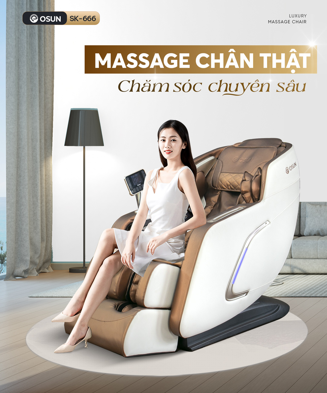 Ghế Massage Toàn Thân ZASAMI OSUN SK-666 Kèm theo bình xịt, bạt phủ ghế, thảm kê ghế