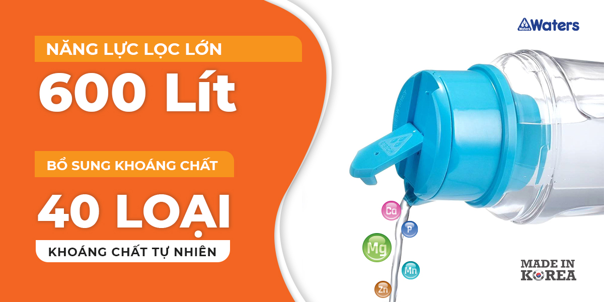 Bình Lọc Nước Ion Kiềm Alkaline Waterman - Hàng chính hãng