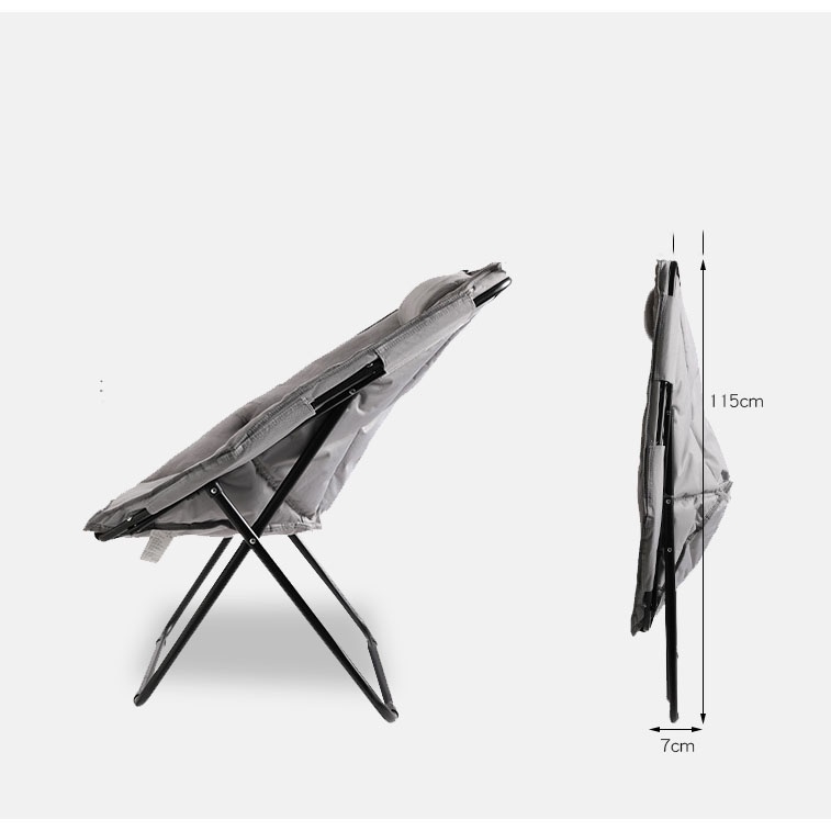 Ghế Sofa Lười Tựa Lưng Gấp Gọn, Ghế Thư Giãn KHUNG THÉP Chịu Lực Tốt Có Gối Tựa Đầu Thoải Mái