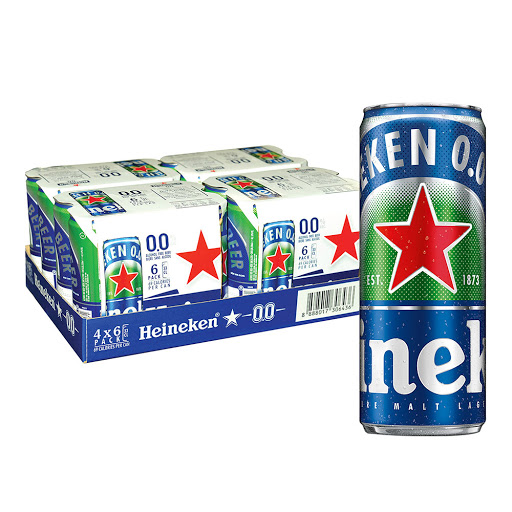 Thùng 24 Lon Thức Uống Đại Mạch Heineken 0.0 330ml