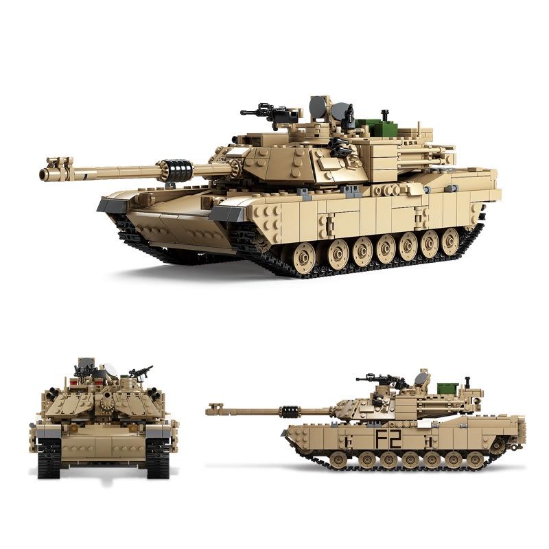 Đồ chơi Lắp Ráp Kazi KY10000 Military Army M1A2 Abrams MBT - Xe Tăng Chủ Lực Biến Hình Xe Hummer