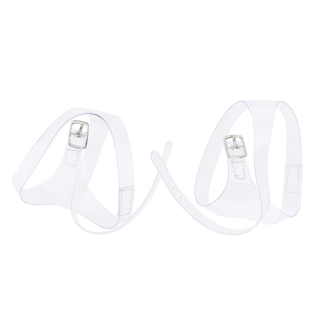 2 Pair Women's Transparent Invisible Shoe Straps Hold Loose High Heel Shoes