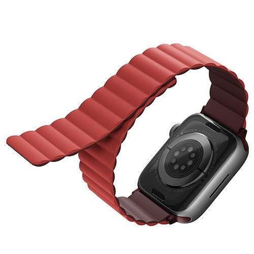 Dây đeo UNIQ Revix Reversible Magnetic Silicone Strap (38/40/41mm) For Apple Watch 1~8/ SE Hàng Chính Hãng