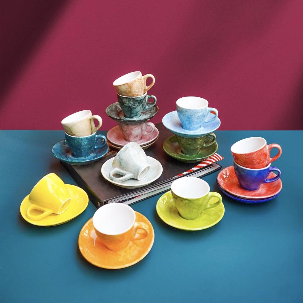 Tách cafe - Tách uống trà - Bộ uống Coffee - Cốc Espresso 70ml - Bát Tràng cao cấp