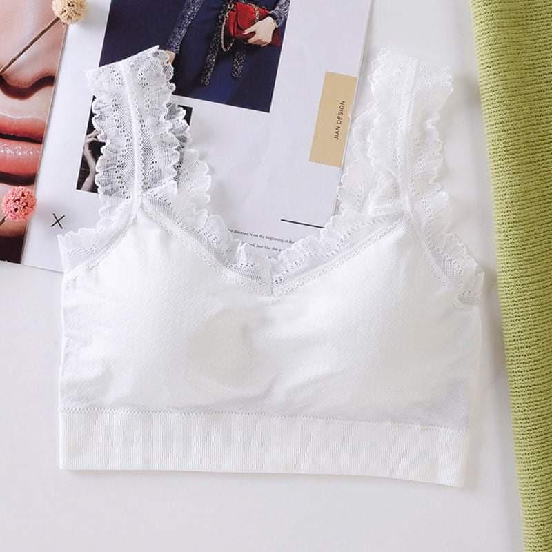 Áo lót nữ Croptop - Áo Bra nữ thể thao viền ren siêu mát- BRA918