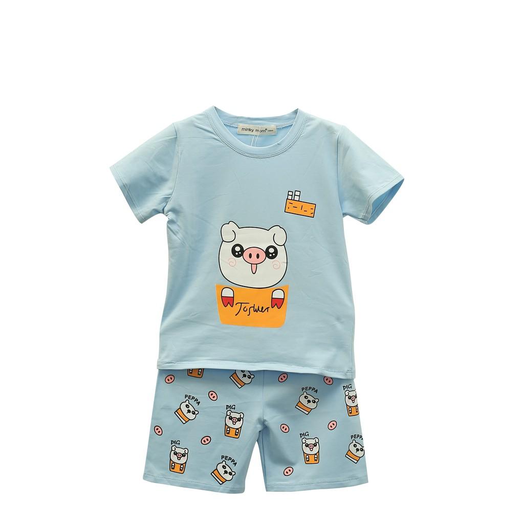 Đồ Bộ Bé Trai Bé Gái BabyloveGo In Hình Chất Liệu Cotton Sợi Thoáng Mát Co Giãn Cho Trẻ Từ 8-18kg