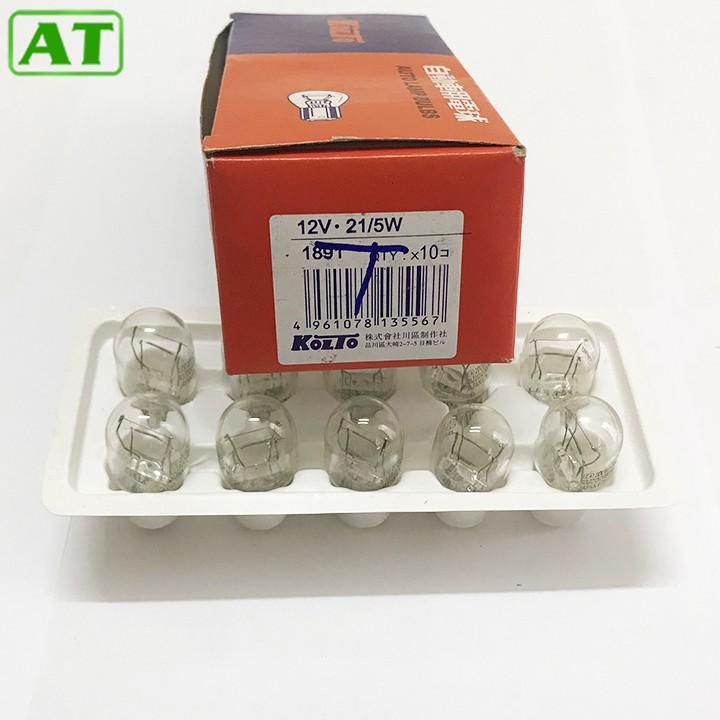 Hộp 10 Bóng Đèn Ô Tô Chân Cắm T20 12V 21/5W 2 Tóc