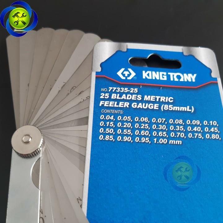 Thước lá đo khe Kingtony 77335-25 0.04-1.0MM 25LÁ