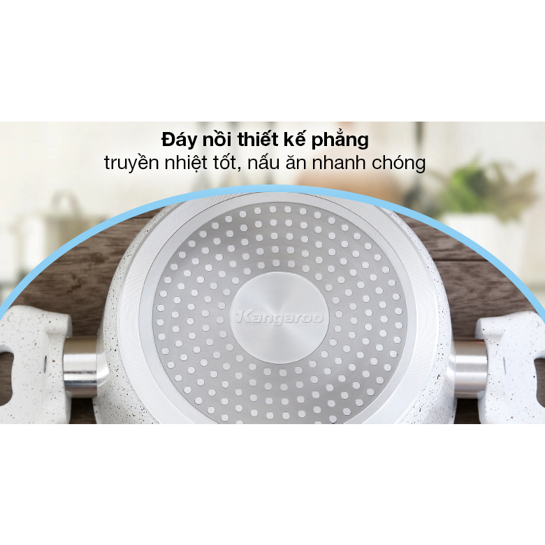 Nồi Nhôm Có Nắp Chống Dính Kangaroo KG995M - 22cm