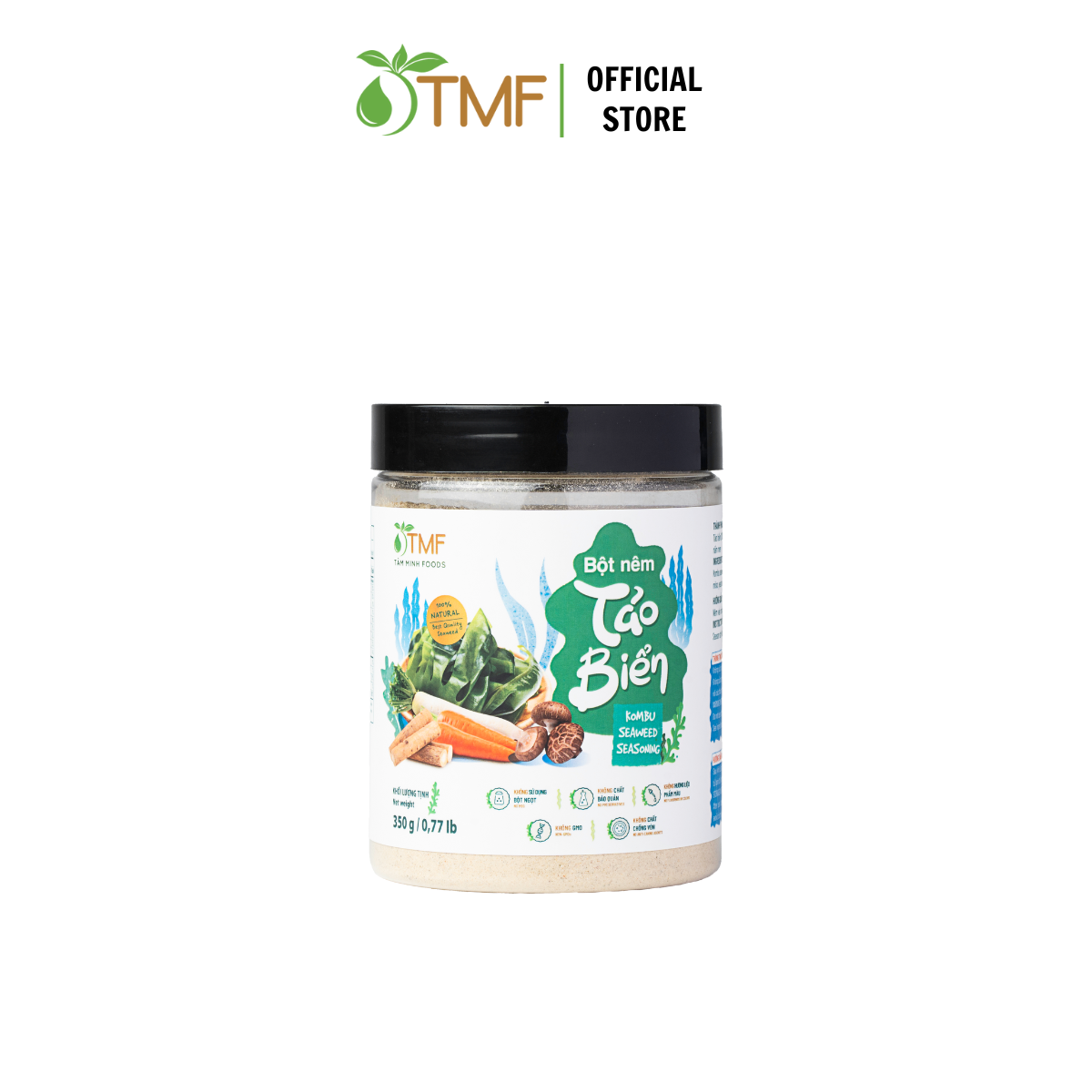 Bột nêm Tảo Biển hũ 350g Tâm Minh Foods không bột ngọt công nghiệp